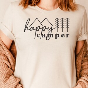 Happy camper svg, Mountains svg, Camping svg, Hiking svg, Camp life svg Outdoor Quotes shirt gift svg, png, dfx, Cricut cut file.