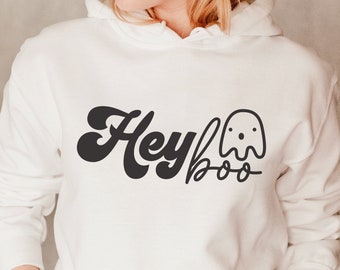Hey boo svg, Fall Svg, Halloween Svg, Halloween quotes shirt gift svg, png, dfx, Cricut cut file.