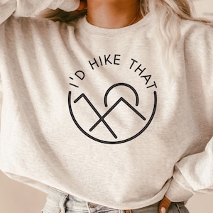 I'd hike that svg, Mountains svg, Camping svg, Hiking svg, Outdoor Quotes shirt gift svg, png, dfx, Cricut cut file.