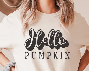 Hello Pumpkin SVG, Fall Svg, Halloween Svg, Halloween quotes shirt gift svg, png, dfx, Cricut cut file.