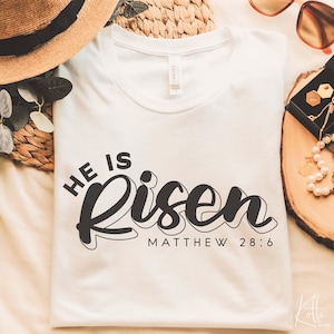 He is Risen SVG, Christian svg, religious svg, faith svg, Jesus svg, bible Quotes shirt gift svg, png, dxf files for cricut