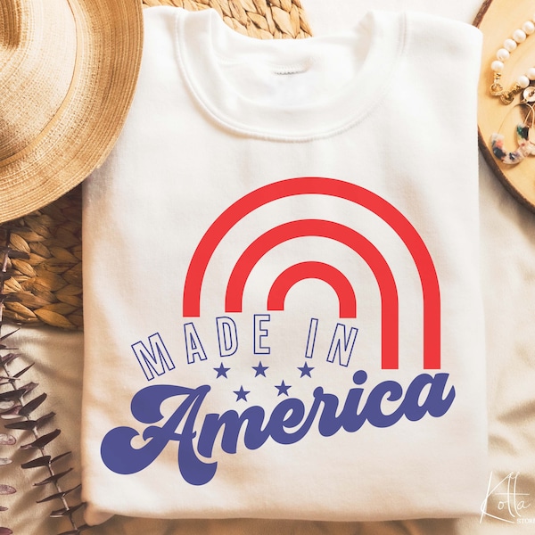 Made in America SVG, 4th of july svg, Independence day svg, Fourth of July svg, USA Patriotic svg, shirt svg, png, dfx, Cricut files.