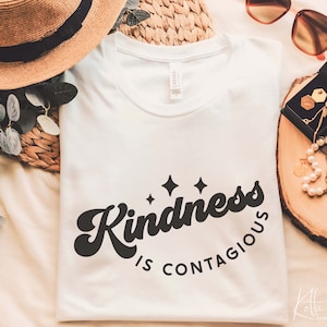 Kindness Is Contagious SVG, Inspirational svg, Motivational svg, Quotes shirt svg, png, dfx, Cricut cut file.