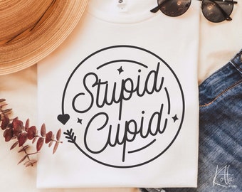 Stupid Cupid SVG, Valentine Heart Svg, Valentine’s Day SVG, Valentine Shirt svg, png, dfx, Love Svg Cricut cut file.