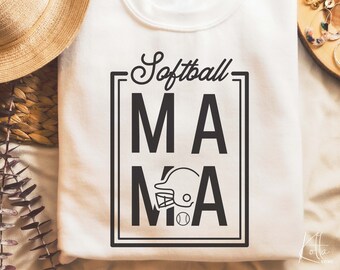 Softball Mama SVG, Sports mom Svg, Quotes shirt gift svg, png, dfx, Cricut cut file.