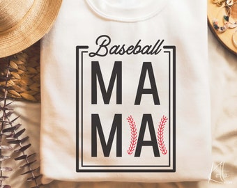 Basebollmamma SVG, sportmamma Svg, citat tröja present svg, png, dfx, Cricut klippfil.