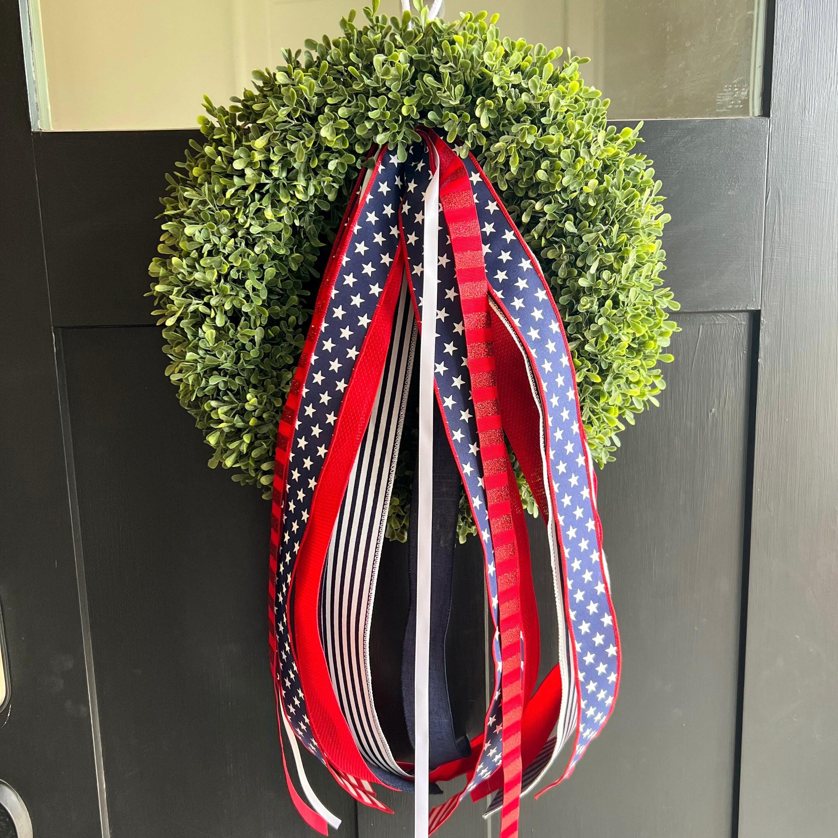 Ribbon Set for Fourth of July, Ribbon Bundle in Red White and Navy Blue ...