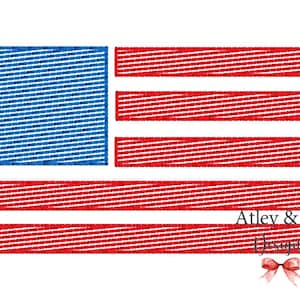 Flag Embroidery Design | Flag Sketch Fill Design | Memorial Day| Fourth of July
