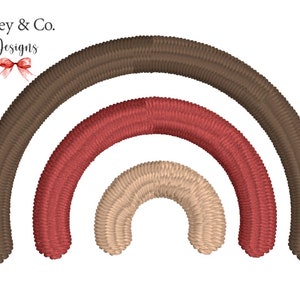 Mini Rainbow Machine Embroidery Design | Instant Download | 5 sizes
