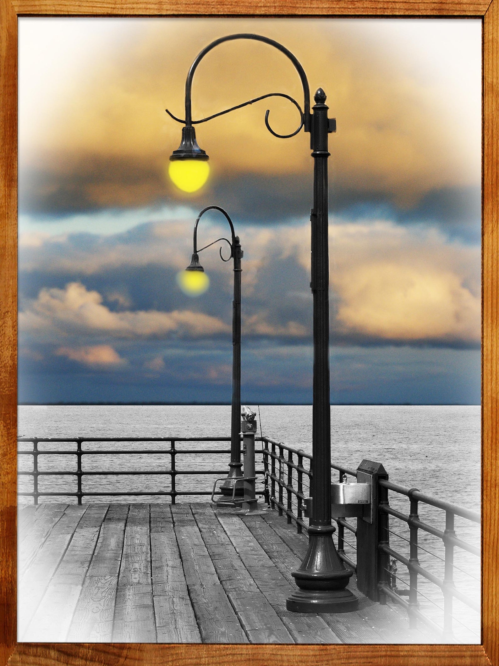 Santa Monica Pier California 80x60cm | Etsy