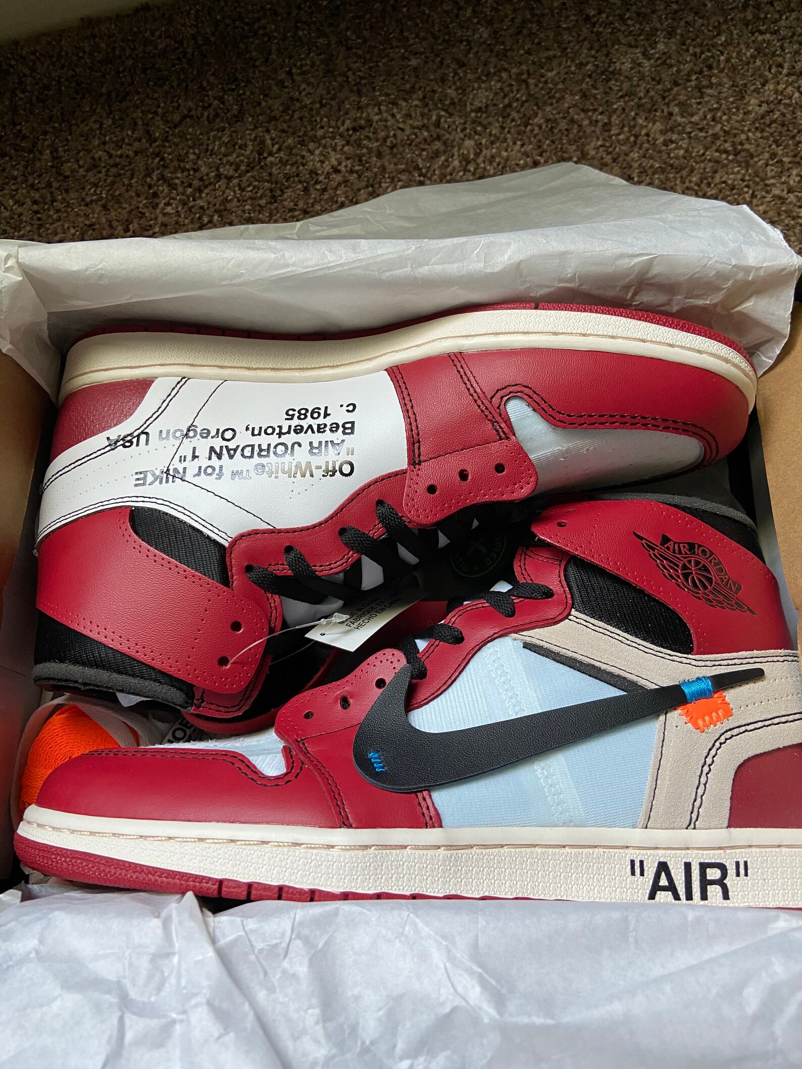 Jordan 1 Off White Chicago Size 11 | Etsy