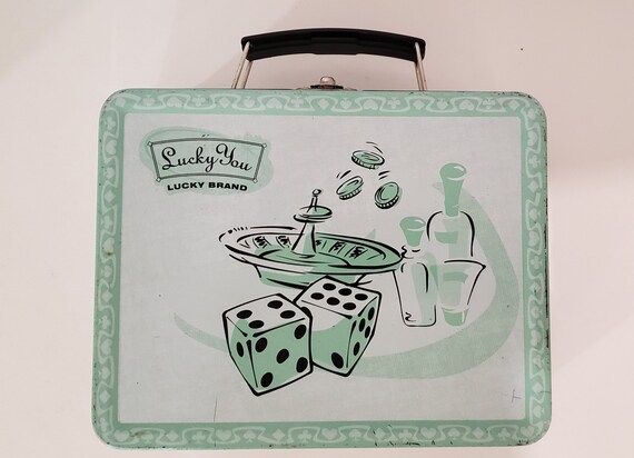 Metal Lunch Box Mint Green 