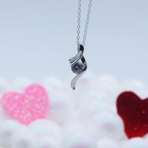 CZ Teardrop Pendant Necklace