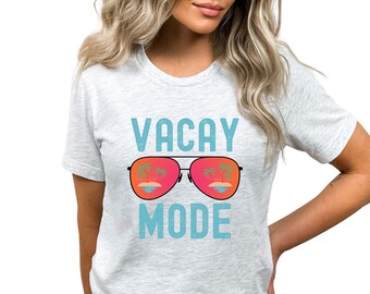 Vacay Mode Unisex Jersey Short Sleeve Tshirt, Vacay Mode T-shirt, Vacation Shirt, Summer Shirt, Bella Canvas Tee