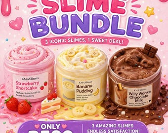 Banana Pudding Slime: Sweet Scented Snow Butter ASMR Fidget Toy