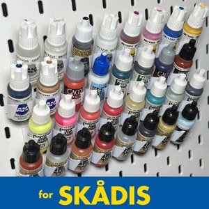 Dropper Bottle (17ml/18ml) Paint Holder for SKÅDIS (Vallejo, Mig, Army Painter, AK, Green Stuff World, Andrea, Hataka, etc.)