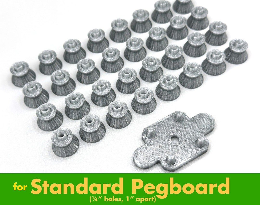 Self Holding Pegboard Standoffs / Spacers for 1/4 Usa/can Set of 32 Etsy