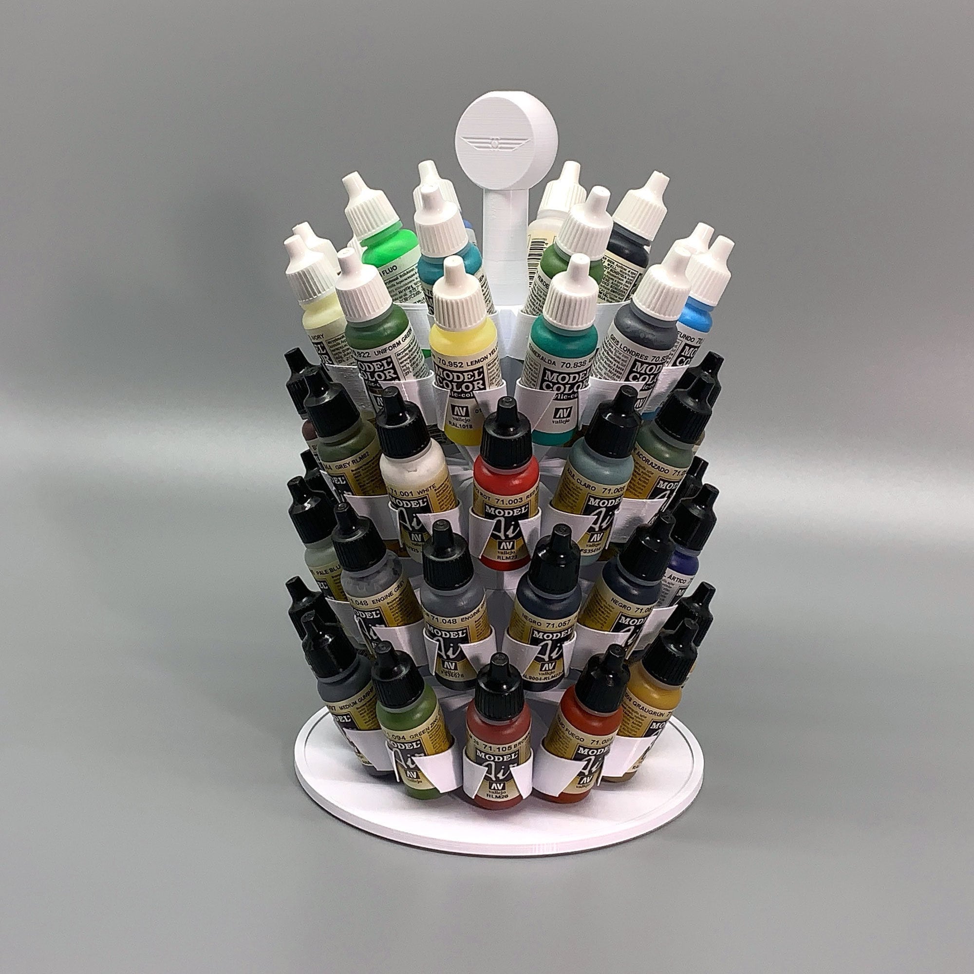 STL file Miniature Paint Rack Organizer for Pegboard 🎨・3D printer model to  download・Cults