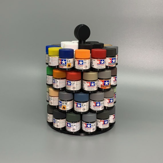 Spinrack Paint Rack for 54 10ml Tamiya, AK, Mr. Hobby, Etc. Bottles 