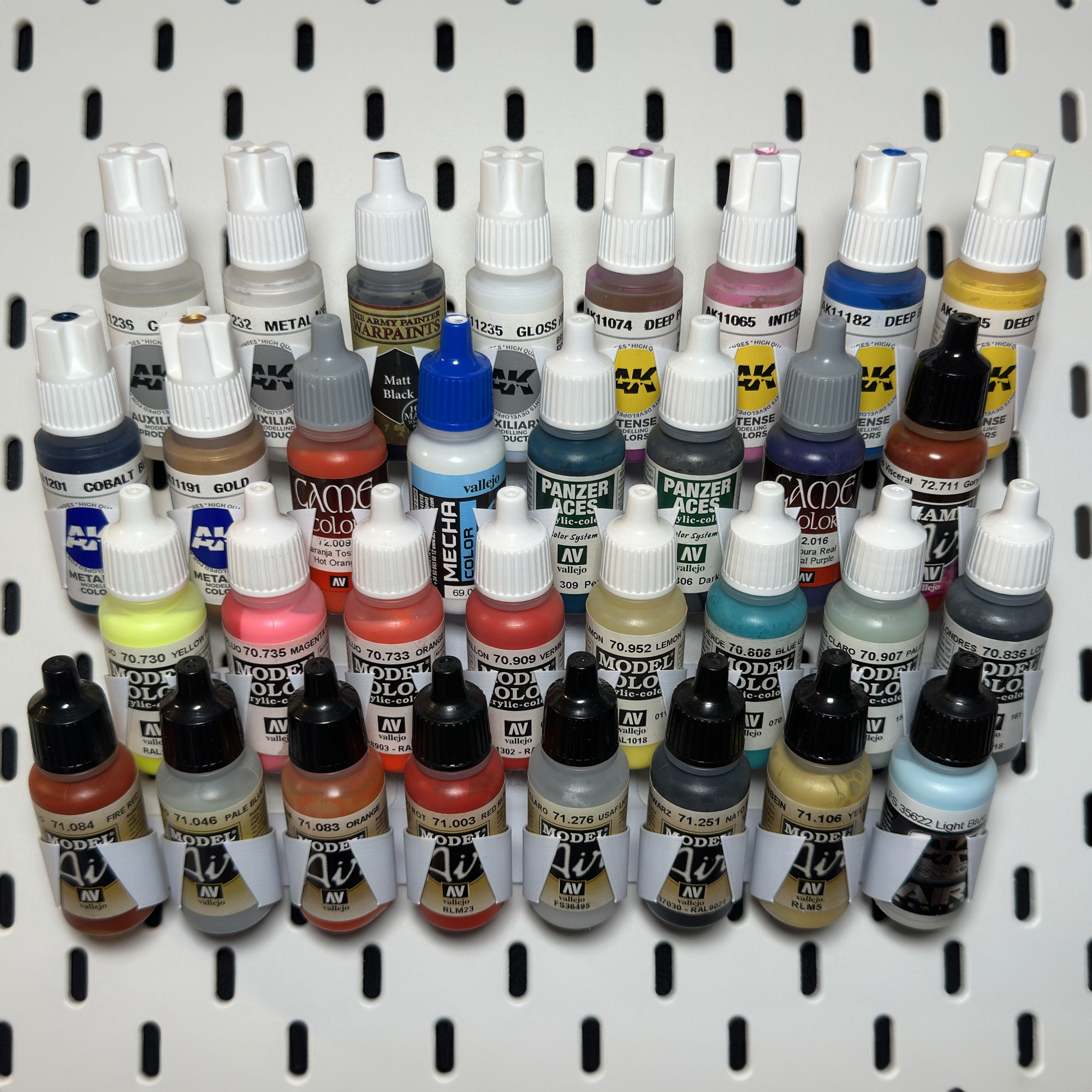 MDF Paint Rack System for Citadel and Vallejo Paints Fits 35 or 50 Digital  