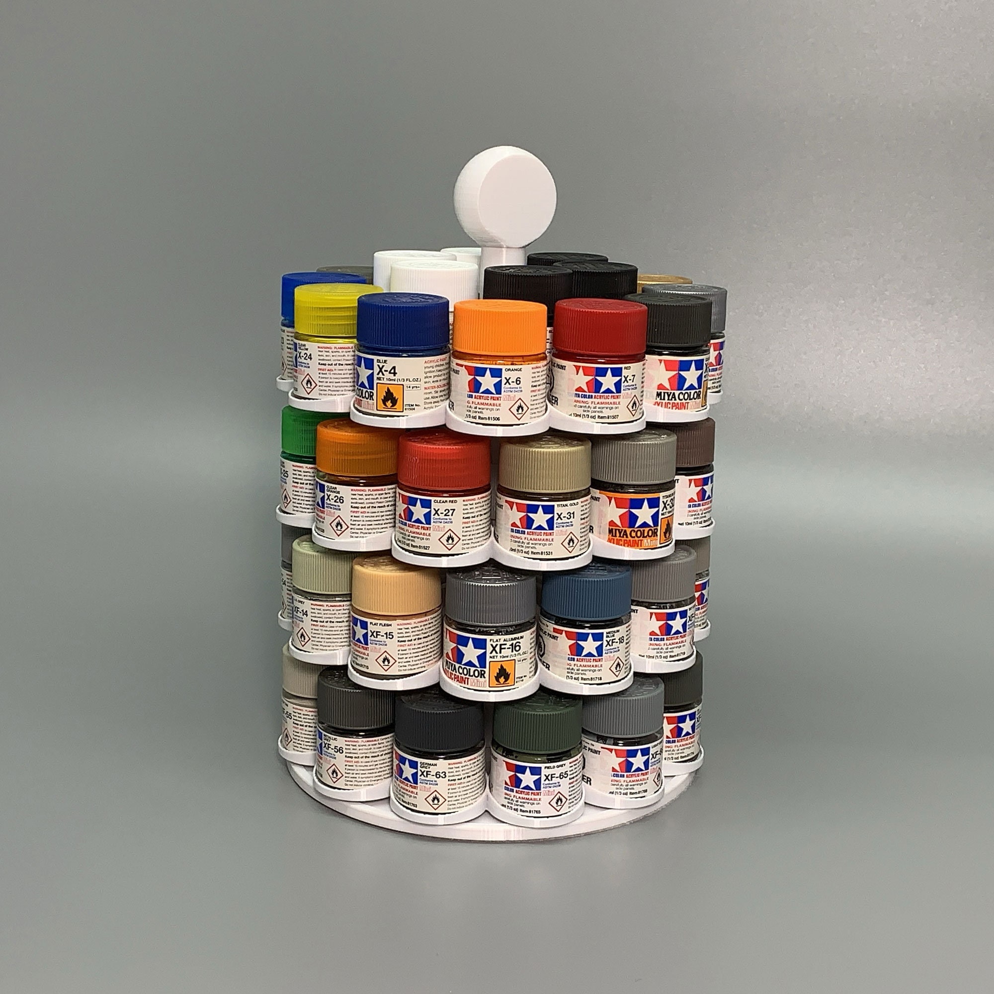 Evemodel 1pc Acrylic Model Paint Organizer Pigment Bottle Spinning Rack  Stand Rotatable Holder Pigments Shelf SN02