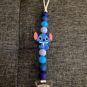 Stitch/ Angel Pacifier Clip