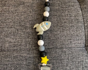 Rocket Pacifier Clip