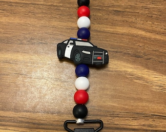 Police Car Pacifier Clip