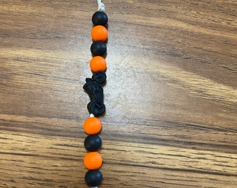 Motorcycle pacifier clip Harley Davidson colors