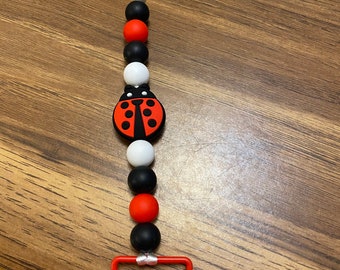 Ladybug Pacifier Clip