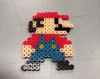 Perler Beads Characters - Small Mario (Proper Colors / Mario Bros.)