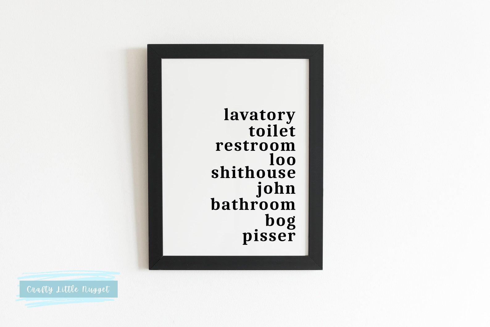 Funny Bathroom Print Bathroom Names Bathroom Decor Etsy