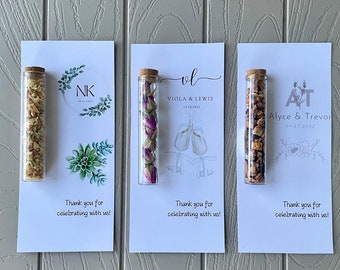 Bulk Personalized Wedding tea favors Guests, Rustic Wedding Favor, Wood Favors, Tea Jars, Unique Gift, Herbal Tea, Loose Leaf Tea Favor