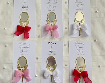 10 Mirror Favors, Wedding Mirror Favors, Engagement Mirror, Custom Mirror Favors, Wedding Mirror  Favors For Guest, Henna Night, Gold Mirror