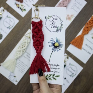 Wholesale Macrame Keychains, Macrame Bachelorette Gifts, Macramé Keyring Boho Baby Shower, Bridesmaid The Knot Gifts, Engagement Gift,