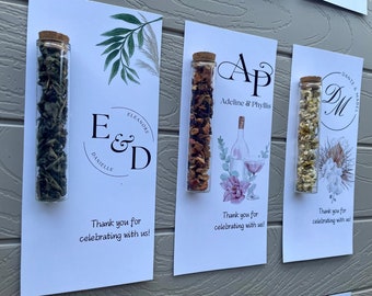 Personalized Bridal Shower tea favors Guests, Bulk Rustic Wedding Favor, Wood Favors, Tea Jars, Unique, Wedding Herbal Tea, Loose Leaf Tea