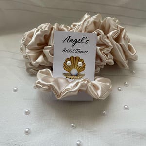 Bridesmaid Scrunchie Hair Tie Proposal,Bridal Shower Gifts, Personalized Wedding Favors, Soft Satin Scrunchie, Bridesmaid Gifts, Custom Gift