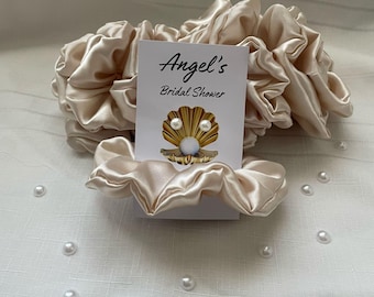 Bridesmaid Scrunchie Hair Tie Proposal,Bridal Shower Gifts, Personalized Wedding Favors, Soft Satin Scrunchie, Bridesmaid Gifts, Custom Gift