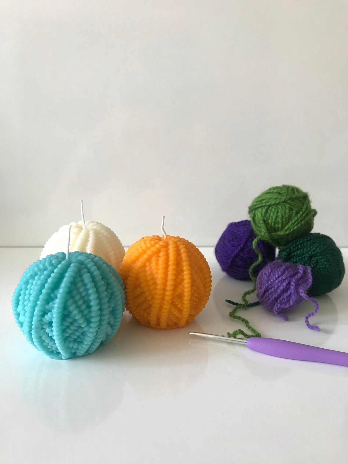 Yarn Ball Soy Candle Colorful candle Vegan candle Scented Etsy