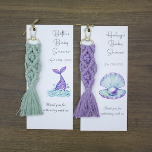 Custom Macramé Keychains, Personalized Wedding Favors for Guests in Bulk, Pastel Macrame keychain Boho Wedding Favors, Bridal Shower Favors