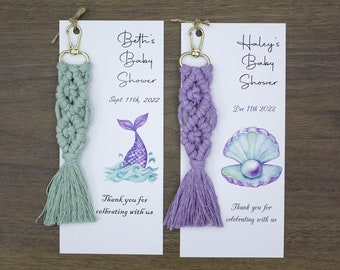 Custom Macramé Keychains, Personalized Wedding Favors for Guests in Bulk, Pastel Macrame keychain Boho Wedding Favors, Bridal Shower Favors