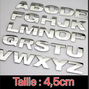 Adesivos CARTA XL 4,5 cm 3D METAL Número Adesivo automático de alta qualidade para carro cromado