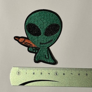 Alien iron-on patch