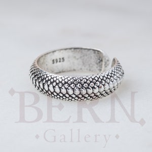 Bague peau de serpent • Dragon • Bagues pour femme • Bijoux faits main • Personnalisé • Gothique • Bague en argent • Gothique • Bague serpent • Rétro • Serpent
