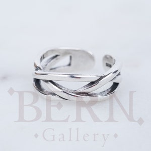 Chunky Silver Ring • Boho • Silver ring • Mens ring • Hippie • Gothic • Cross • Promise ring • Rings for women • Open ring • Mens gift • 925