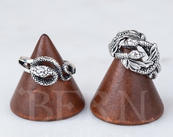 Myth Snake Ring • Halloween • Boho • Silver ring • Gothic • Punk • Celtic • Hippie • Egyptian • Snake ring •  Spiral ring • Medusa • Nordic