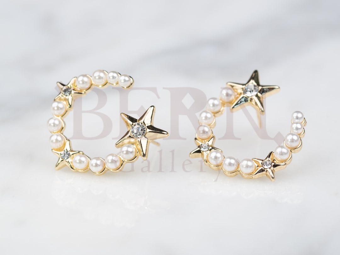 Vintage Starlight Perlenohrringe mit zarten Süßwasserperlen