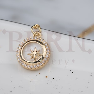 Collier d'opale en forme de boussole • Collier étoile du nord • Opale • Bijoux en opale • Collier de pierres de lune • Boussole • Bijoux célestes • Constellation