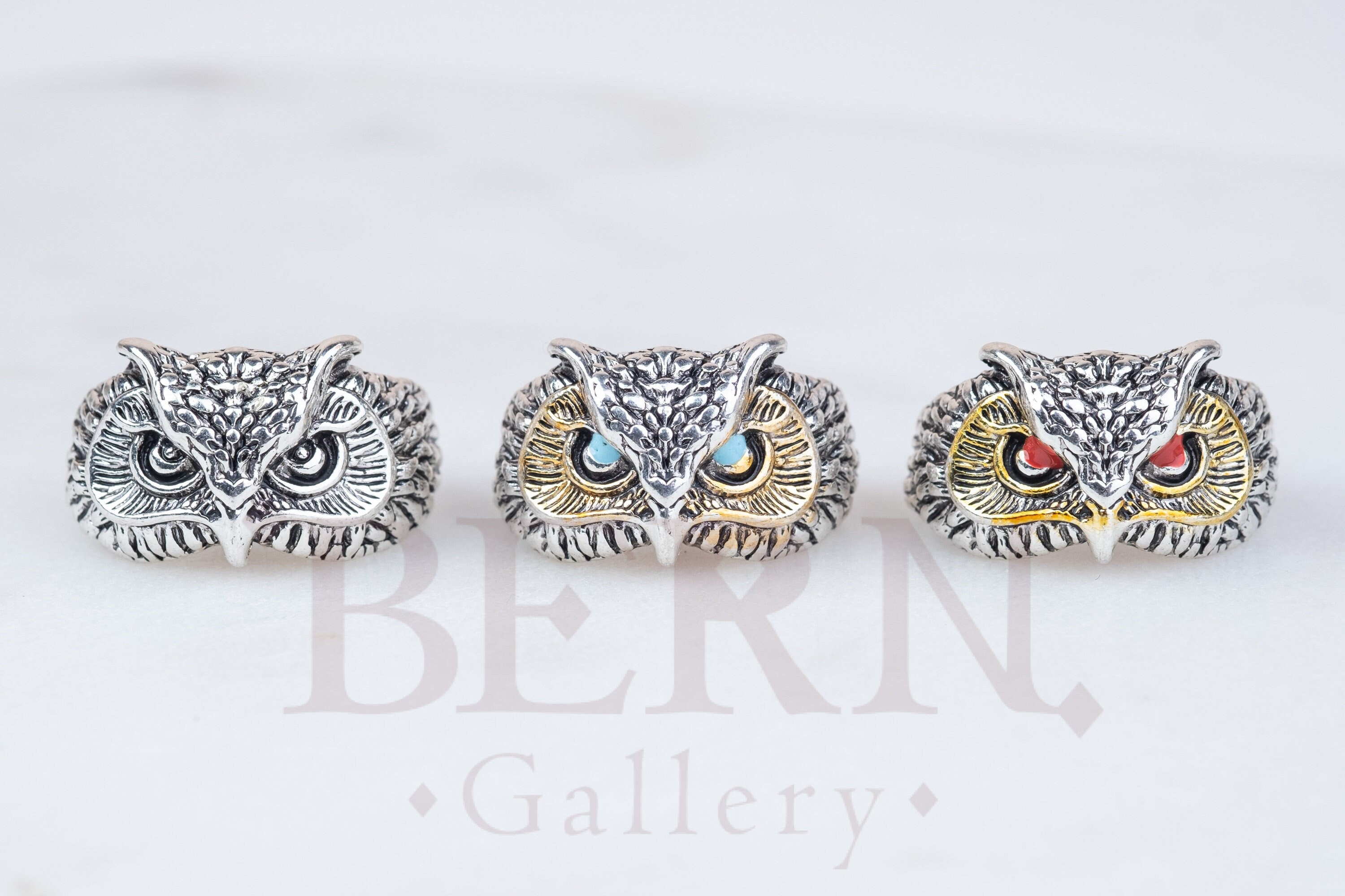 Owl Retro Gothic Ring&nbsp;&bull; Witch&nbsp;&bull; Mens ring&nbsp;&bull; Gothic&nbsp;&bull; Gift fo