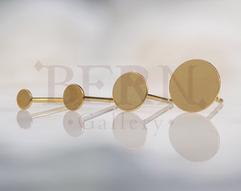 Gold Schlichte Ohrstecker • Sterling Silber • Moderne Ohrstecker • Ohrstecker • schlichte Ohrstecker • Runde Ohrstecker • Kreis Ohrstecker